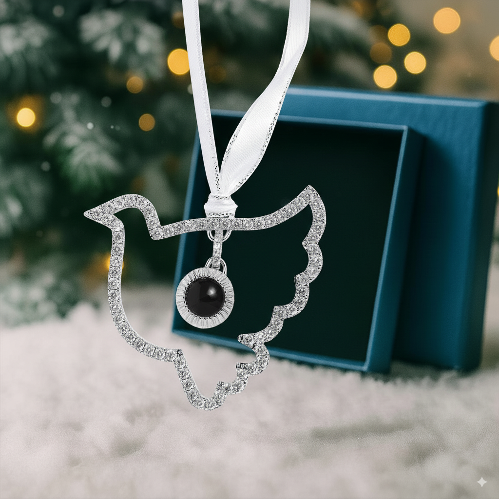 Personalized Dove Photo Ornament