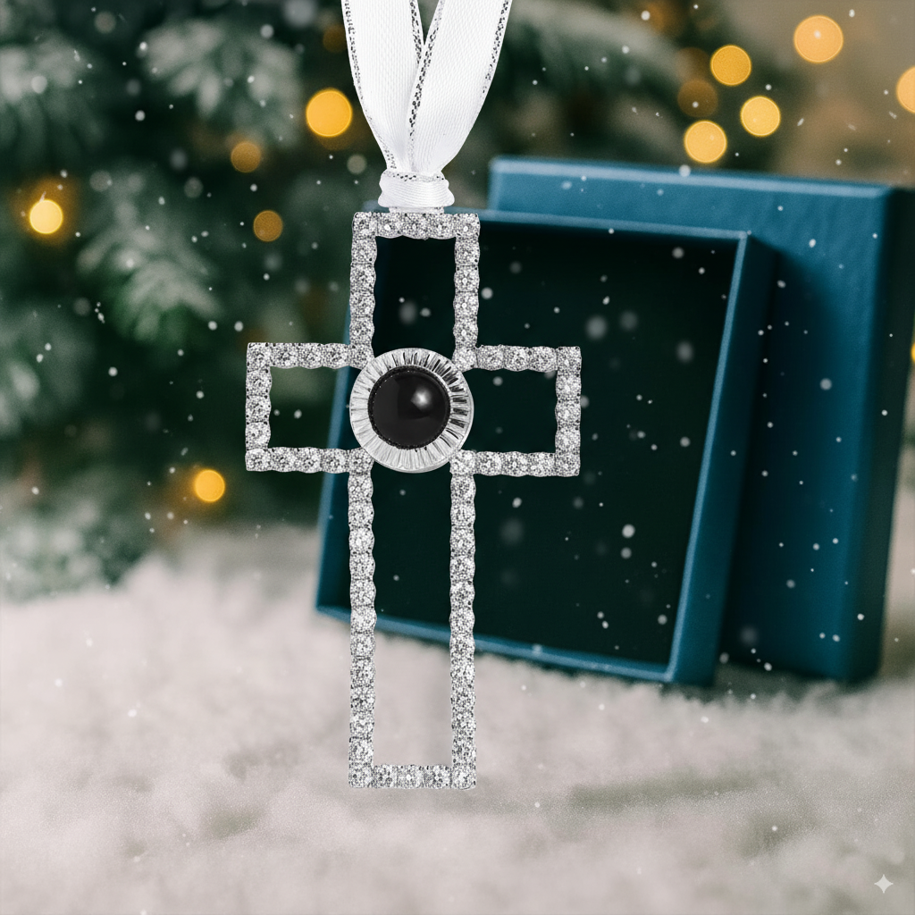 Personalized Cross Photo Ornament