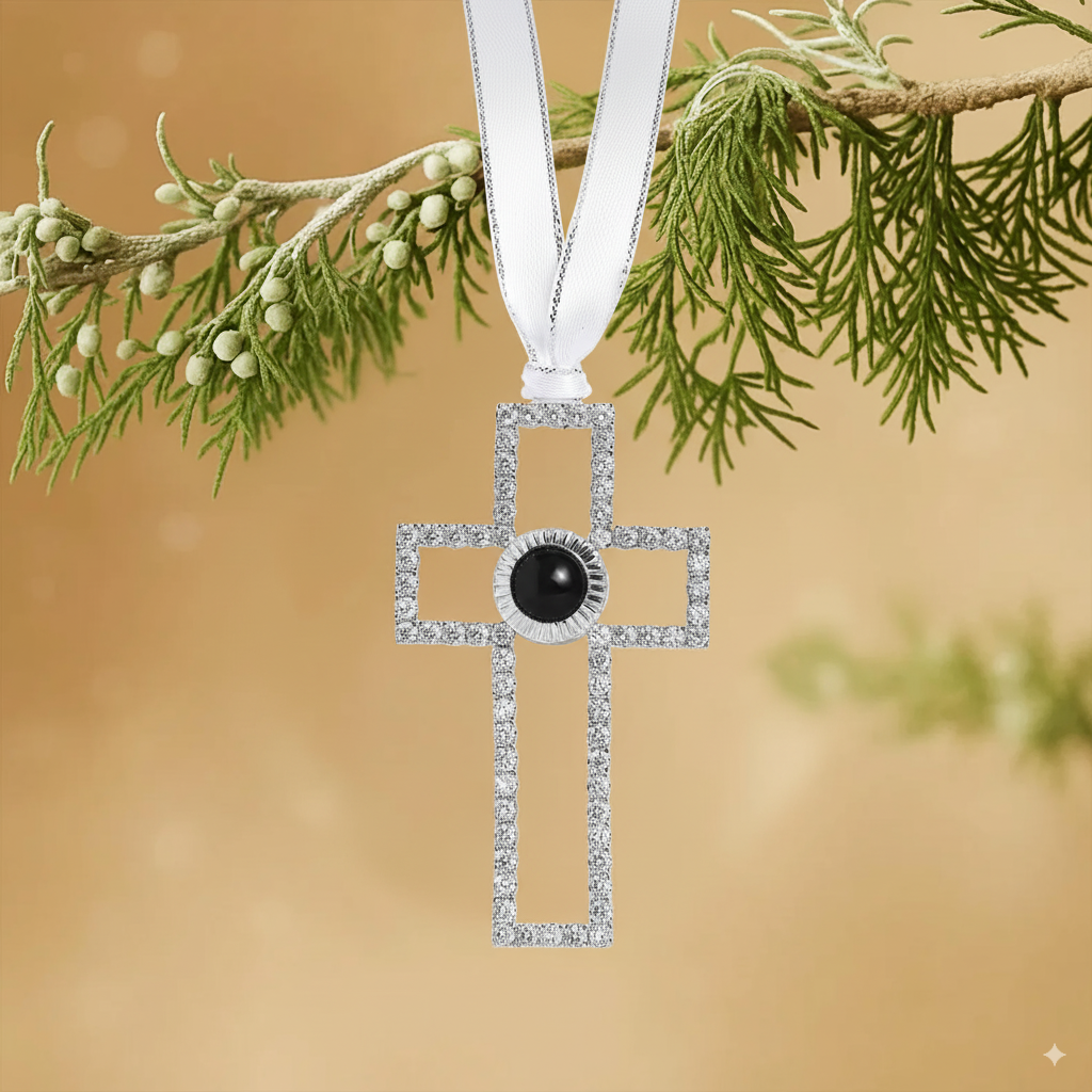 Personalized Cross Photo Ornament