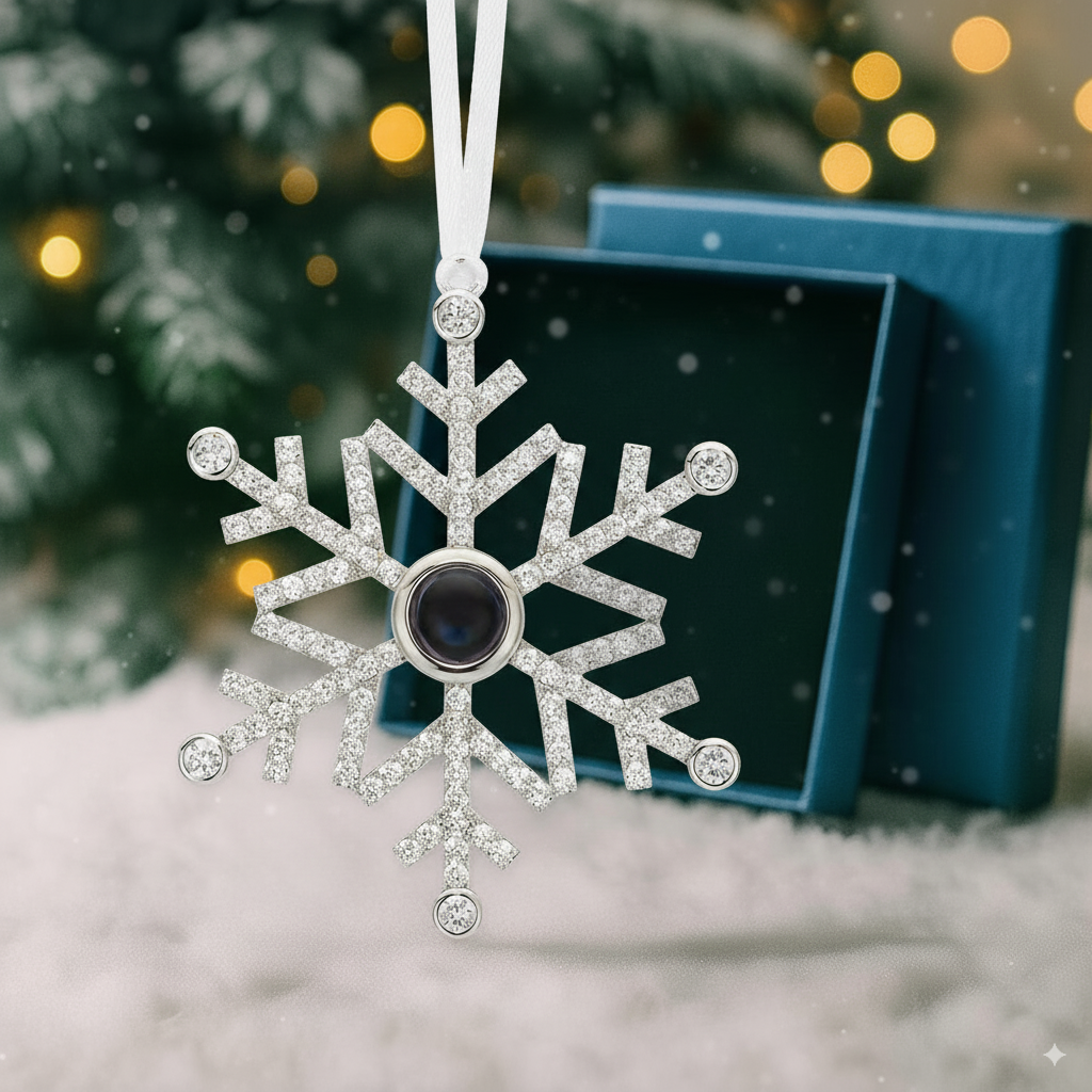 Personalized Snowflake Photo Ornament