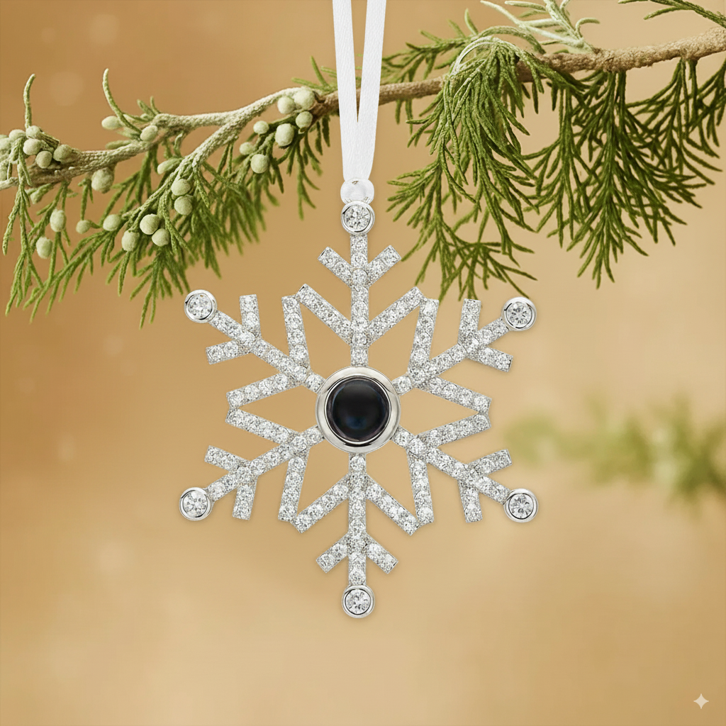 Personalized Snowflake Photo Ornament