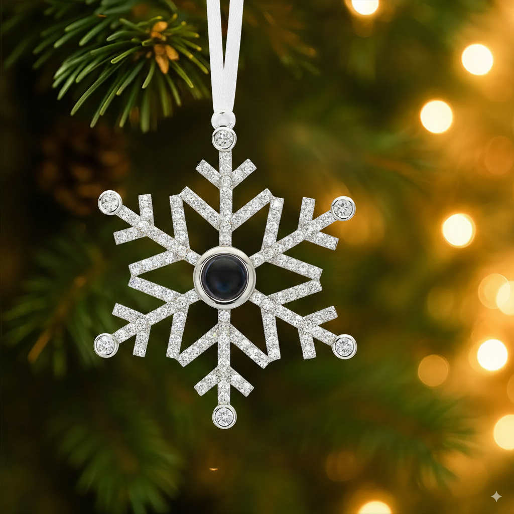 Personalized Snowflake Photo Ornament
