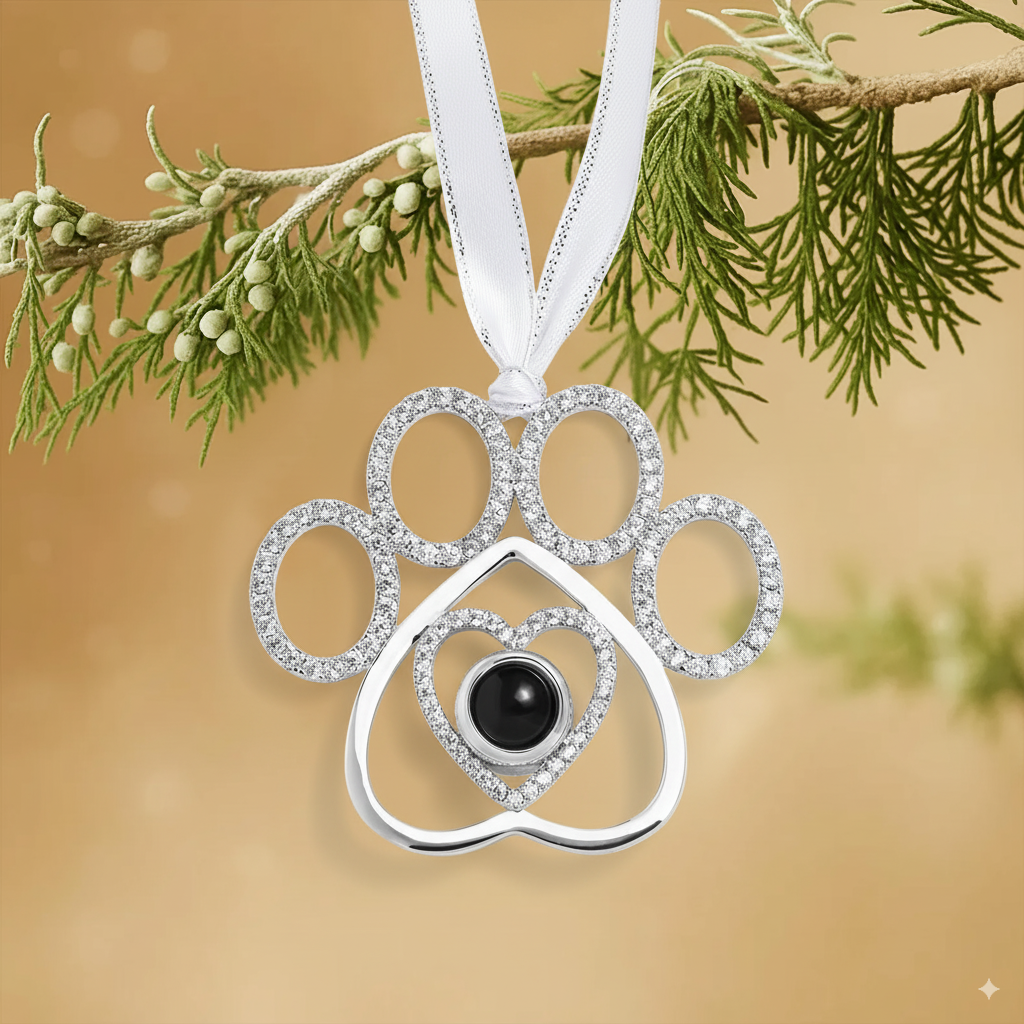 Personalized Paw Photo Ornament