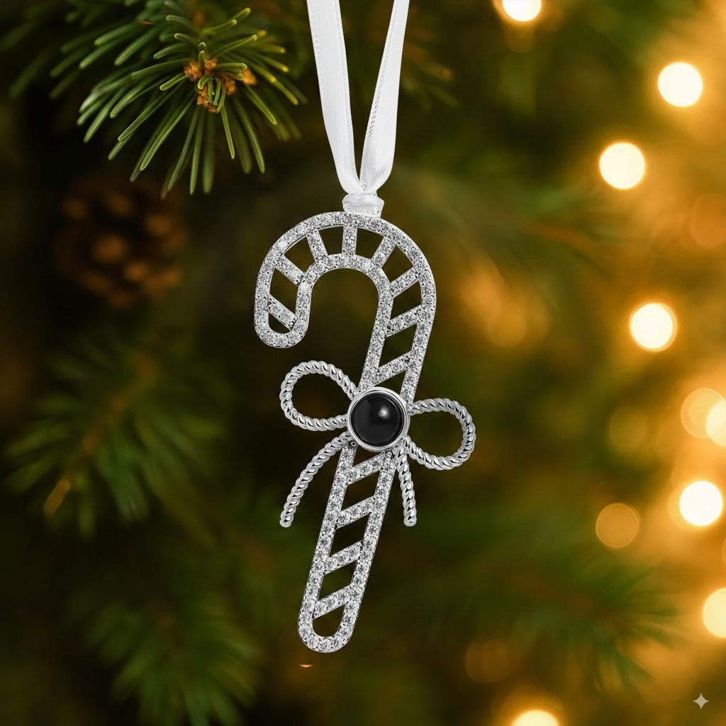 Personalized Candy Cane Photo Ornament