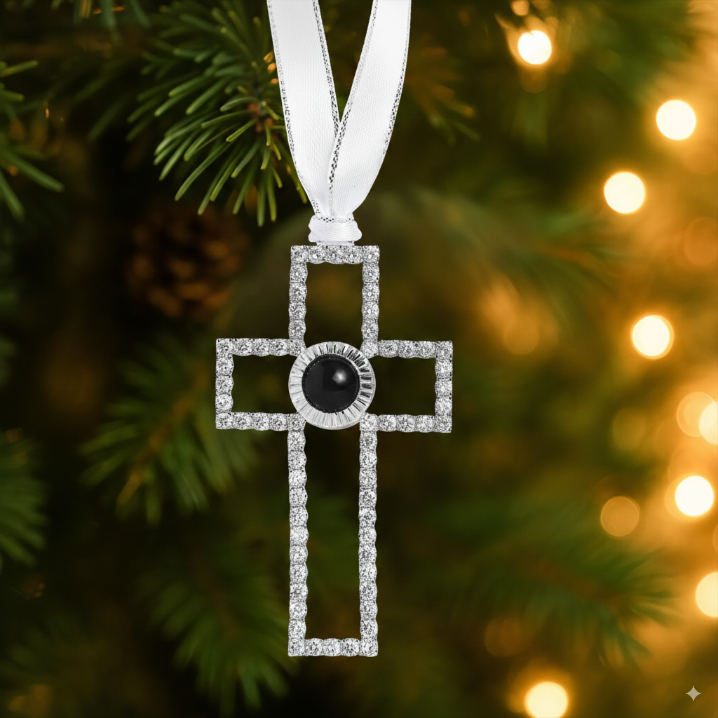 Personalized Cross Photo Ornament